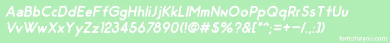 OdinRoundedBoldItalic Font – White Fonts on Green Background