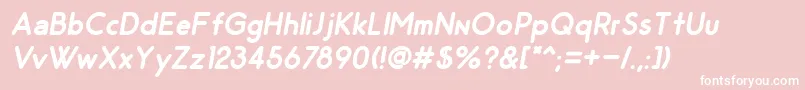OdinRoundedBoldItalic Font – White Fonts on Pink Background