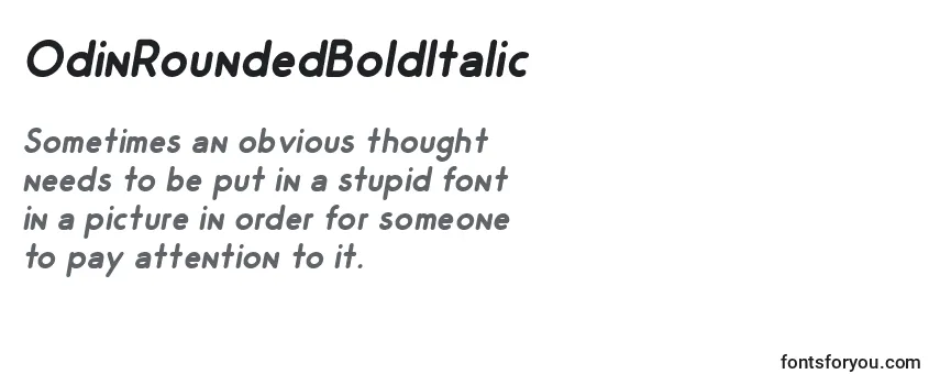 OdinRoundedBoldItalic Font