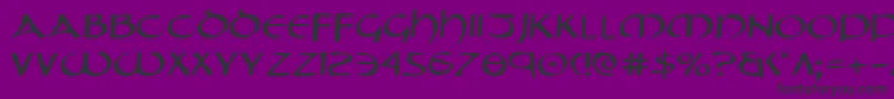 Tristrame-Schriftart – Schwarze Schriften auf violettem Hintergrund