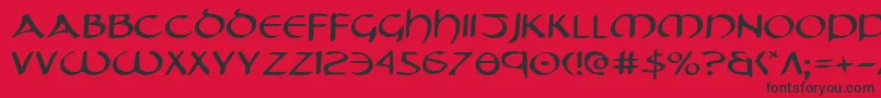 Tristrame Font – Black Fonts on Red Background