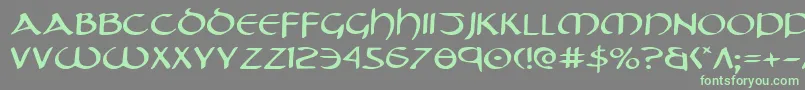 Tristrame Font – Green Fonts on Gray Background