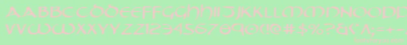 Tristrame-Schriftart – Rosa Schriften auf grünem Hintergrund