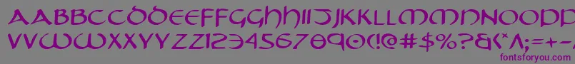 Tristrame-fontti – violetit fontit harmaalla taustalla