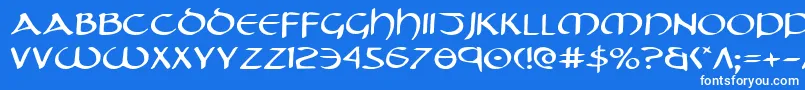 Шрифт Tristrame – белые шрифты на синем фоне