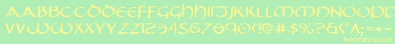 Tristrame Font – Yellow Fonts on Green Background