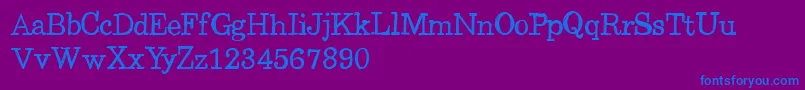 Шрифт CfbacktoschoolRegular – синие шрифты на фиолетовом фоне