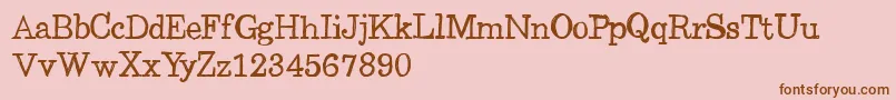 Шрифт CfbacktoschoolRegular – коричневые шрифты на розовом фоне