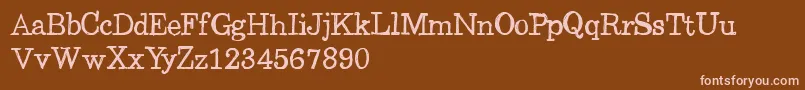CfbacktoschoolRegular Font – Pink Fonts on Brown Background