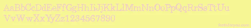 CfbacktoschoolRegularフォントについての詳細 フォントCfbacktoschoolRegular – ピンクのフォント、黄色の背景
