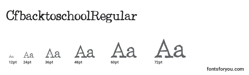 CfbacktoschoolRegular Font Sizes