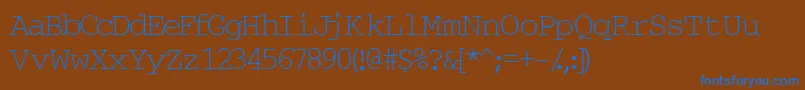 Inuktitutlightssk Font – Blue Fonts on Brown Background