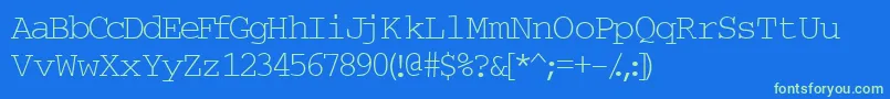 Inuktitutlightssk Font – Green Fonts on Blue Background