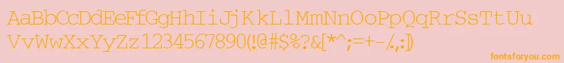 Inuktitutlightssk Font – Orange Fonts on Pink Background