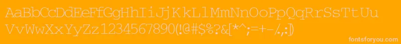 Inuktitutlightssk Font – Pink Fonts on Orange Background