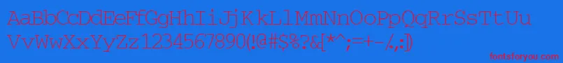 Inuktitutlightssk Font – Red Fonts on Blue Background