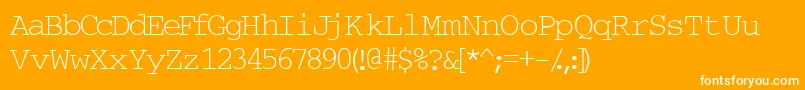 Inuktitutlightssk Font – White Fonts on Orange Background