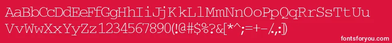 Inuktitutlightssk Font – White Fonts on Red Background