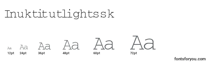 Größen der Schriftart Inuktitutlightssk