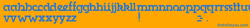 Gumbercules-Schriftart – Blaue Schriften auf orangefarbenem Hintergrund