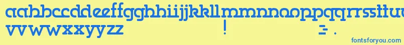 Gumbercules Font – Blue Fonts on Yellow Background
