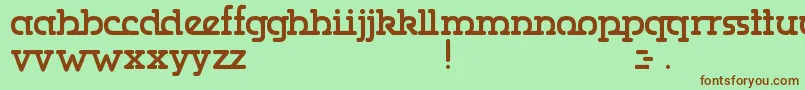Gumbercules Font – Brown Fonts on Green Background