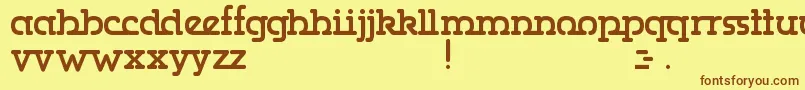 Gumbercules Font – Brown Fonts on Yellow Background