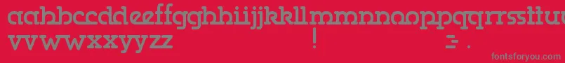 Czcionka Gumbercules – szare czcionki na czerwonym tle
