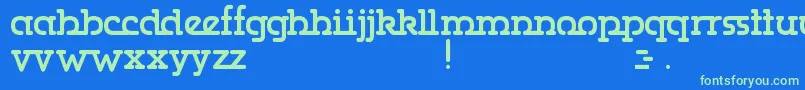 Gumbercules Font – Green Fonts on Blue Background