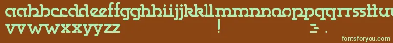 Gumbercules Font – Green Fonts on Brown Background