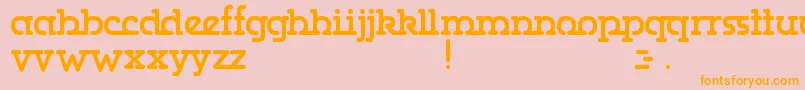 Gumbercules Font – Orange Fonts on Pink Background
