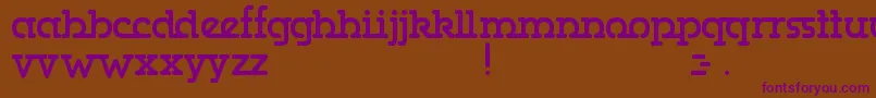 Gumbercules-Schriftart – Violette Schriften auf braunem Hintergrund