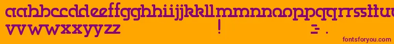 Gumbercules Font – Purple Fonts on Orange Background