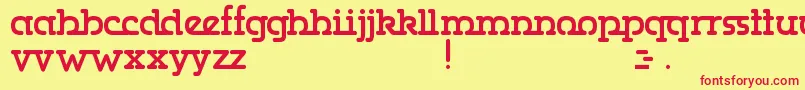 Gumbercules Font – Red Fonts on Yellow Background