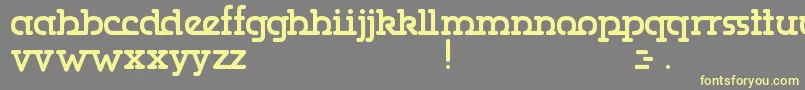 Gumbercules Font – Yellow Fonts on Gray Background