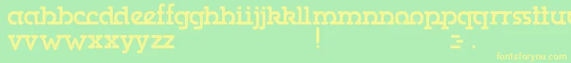 Gumbercules Font – Yellow Fonts on Green Background