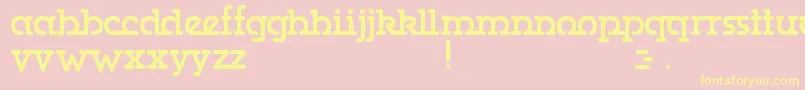 Gumbercules Font – Yellow Fonts on Pink Background