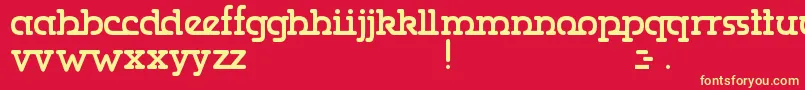 Шрифт Gumbercules – жёлтые шрифты на красном фоне