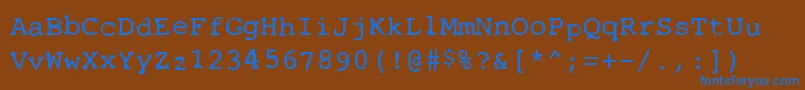 フォントStalker2 – 茶色の背景に青い文字