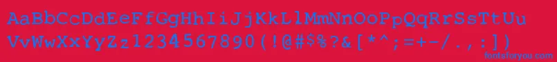 フォントStalker2 – 赤い背景に青い文字