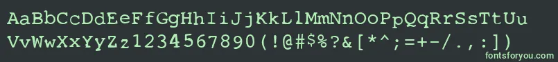 Fonte Stalker2 – fontes verdes em um fundo preto