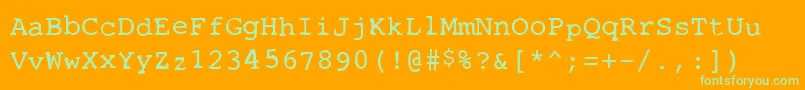 Stalker2-fontti – vihreät fontit oranssilla taustalla
