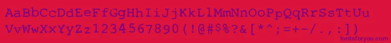 Stalker2 Font – Purple Fonts on Red Background