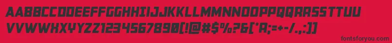 フォントBuchanansemital – 赤い背景に黒い文字