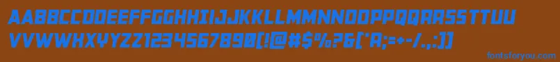 Buchanansemital Font – Blue Fonts on Brown Background