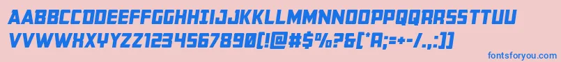 Buchanansemital Font – Blue Fonts on Pink Background