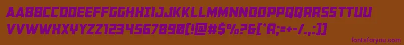 Buchanansemital Font – Purple Fonts on Brown Background