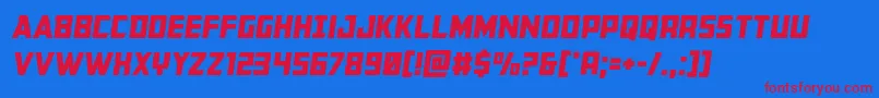 Buchanansemital Font – Red Fonts on Blue Background