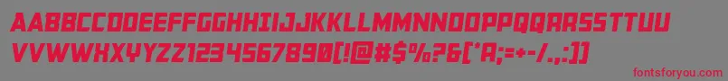 Buchanansemital Font – Red Fonts on Gray Background