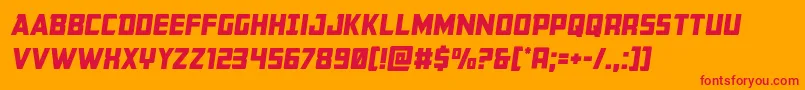 Buchanansemital Font – Red Fonts on Orange Background